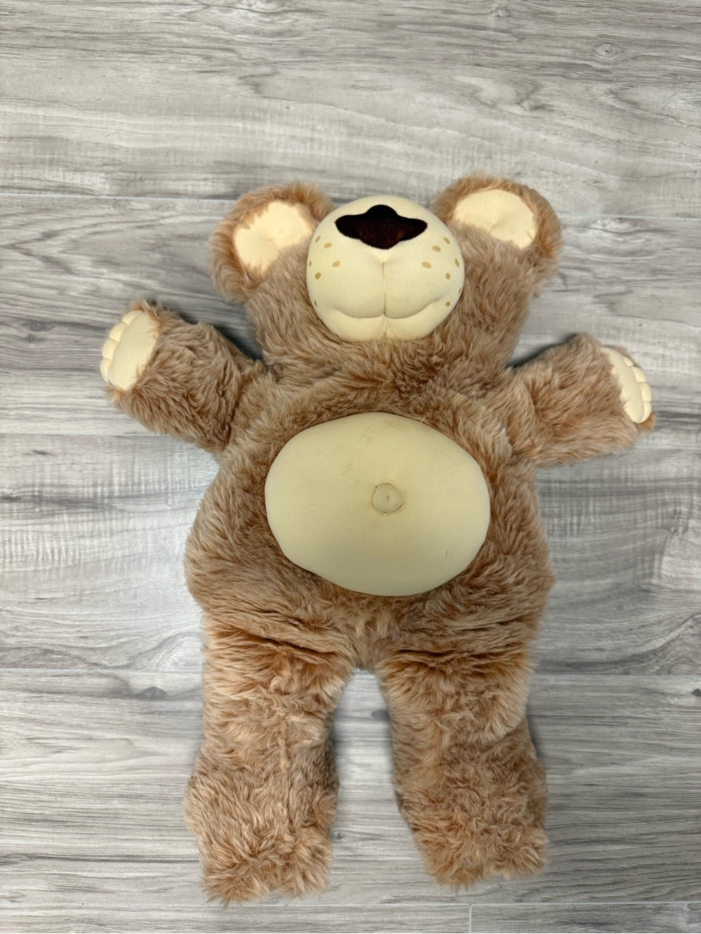 Vintage 80s Furskins Plush Brown Bear Comfort Toy with Soft Belly Xavier Roberts